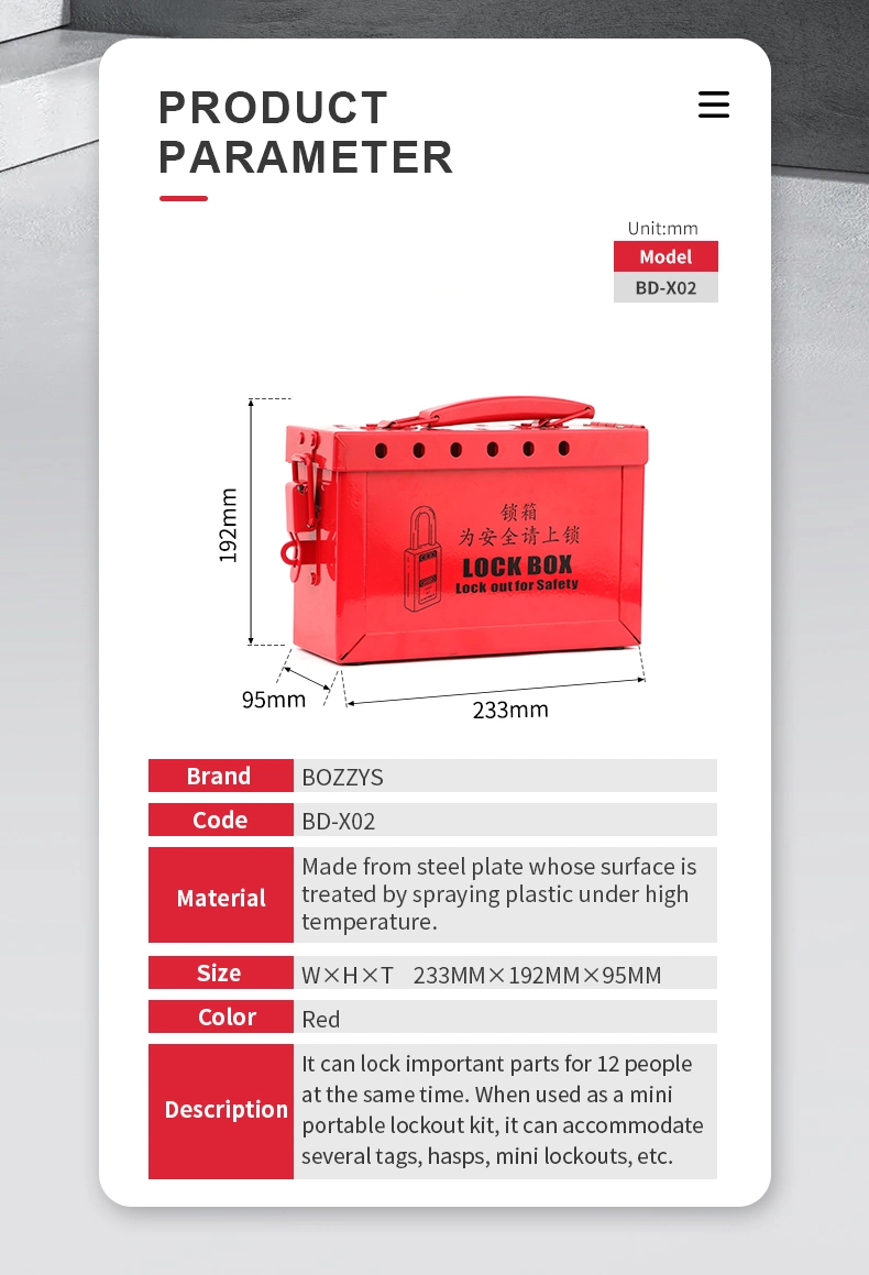 Bozzys Safety High Capacity Group Lockout Portable Kit Box