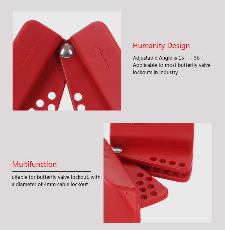 Nylon PA+ABS Adjustable Butterfly Valve Lockout