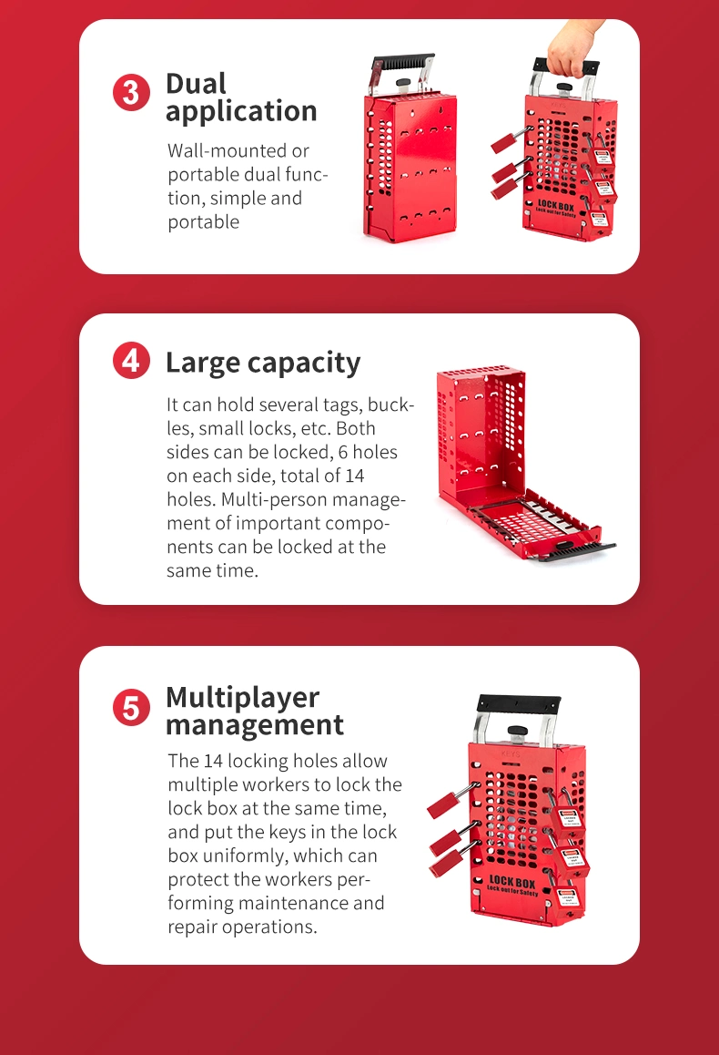 Electrical Steel Safety Lockout Tagout Kit /Box