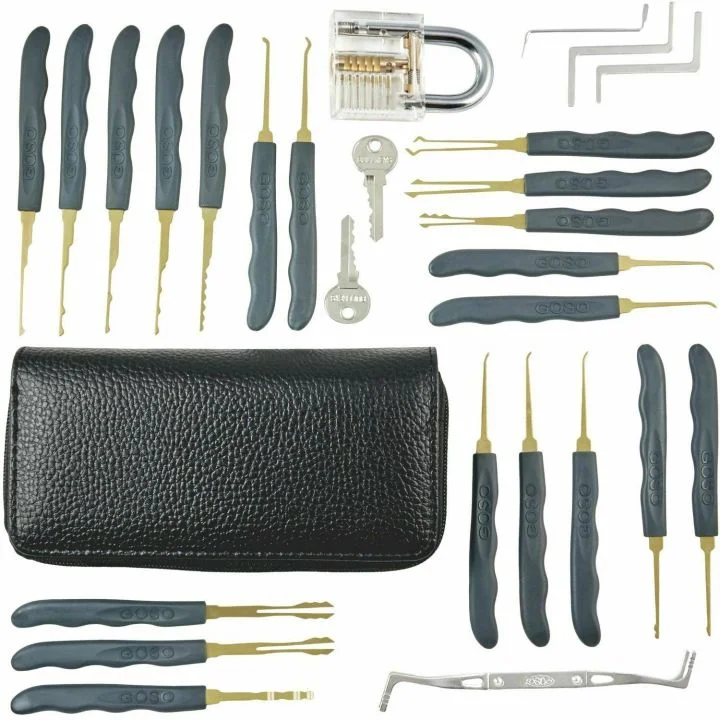 24 PCS Removing Hooks Training Practice Padlock Lock Tool Set