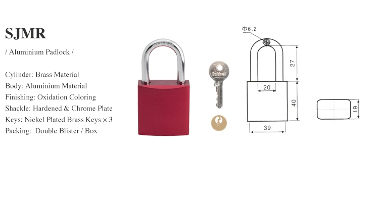 High Quality Colored Painted Colorful Aluminum Alloy Padlock