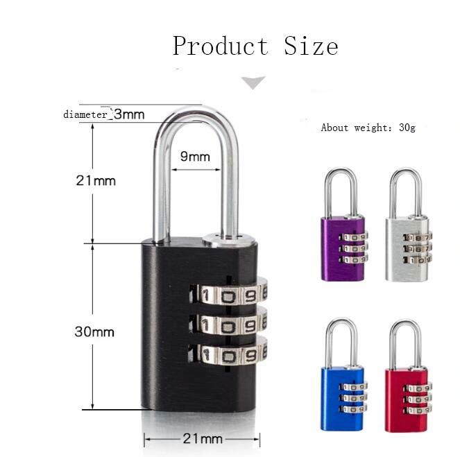 Colorful Aluminum Alloy Password Padlock