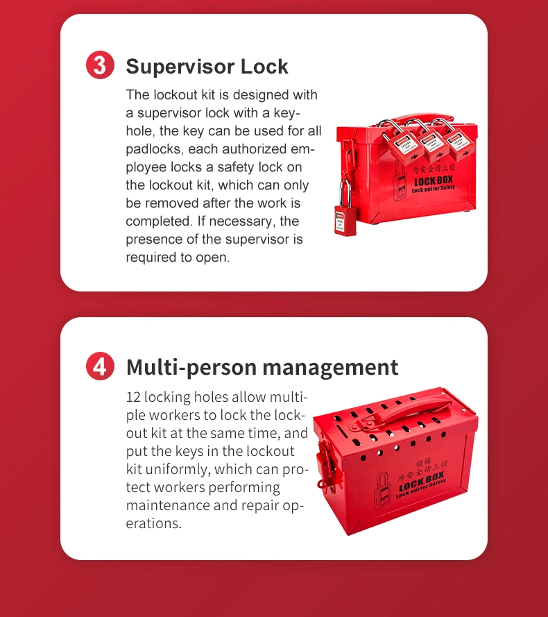 Bozzys Safety High Capacity Group Lockout Portable Kit Box