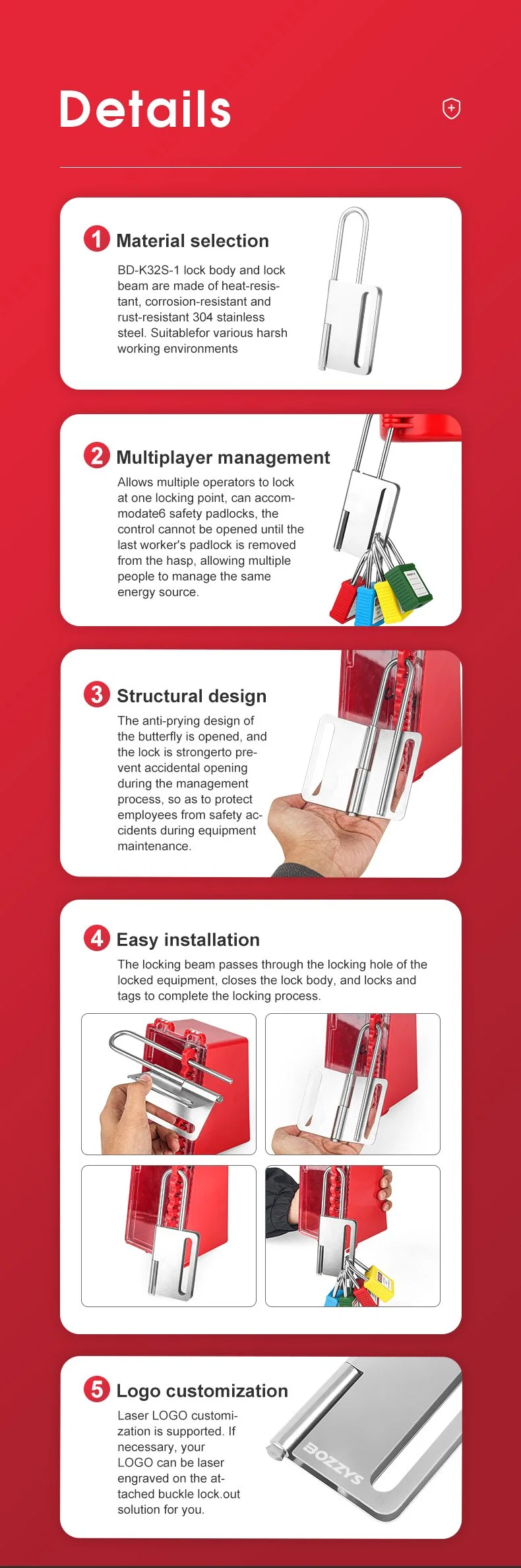 Master Butterfly Steel Lockout Hasp with Rust-Proof Surface