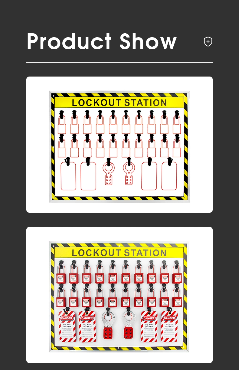 Bozzys 1220*800mm Industrial Safety Open Fixed-Point Lockout/Tagout Shadowboard with Warning Stickers