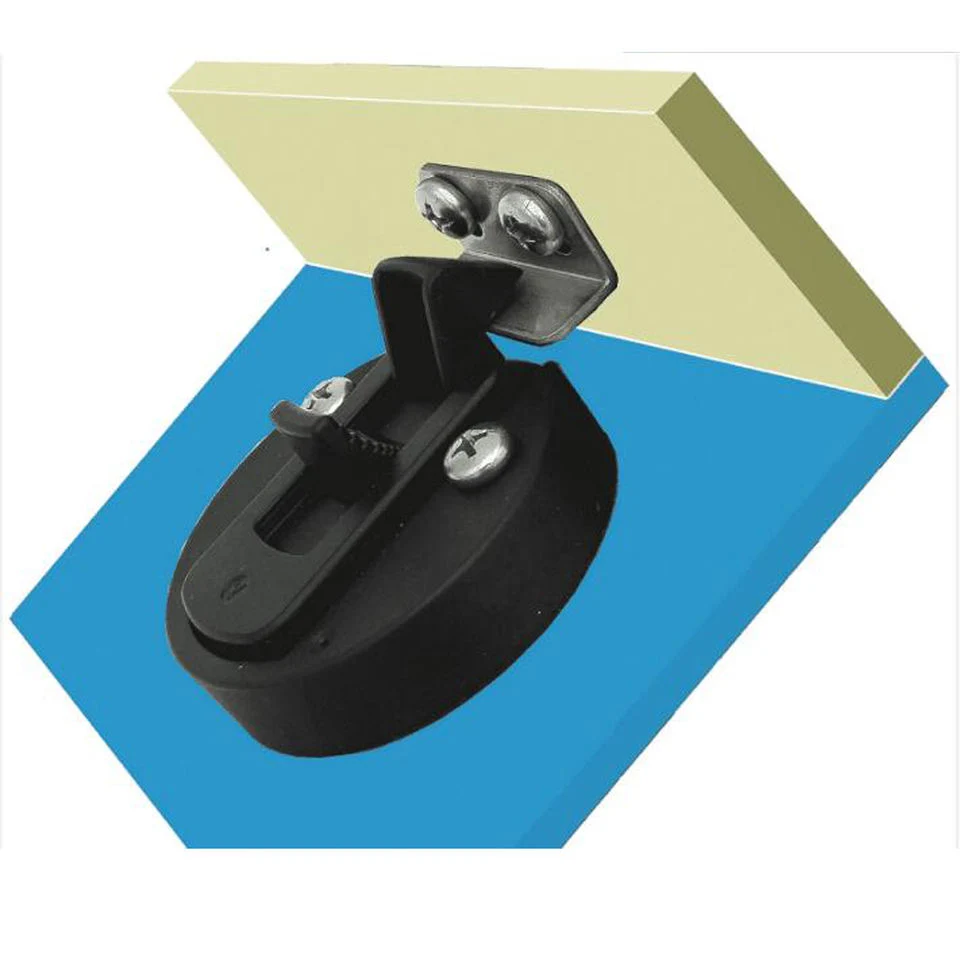 Marine Key Slam Latch Plastic Black Cupboard Parts Heavy Duty Boat Marine Latch Lock Circular Floor Lock