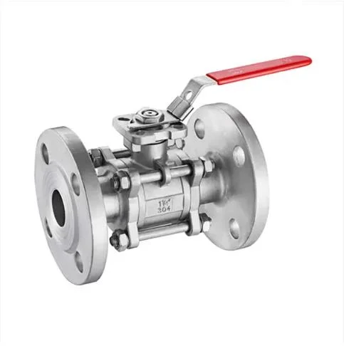 Industrial Pressure Control Valve Piece Stainless Steel Manual Flange 3PC Ball Valve