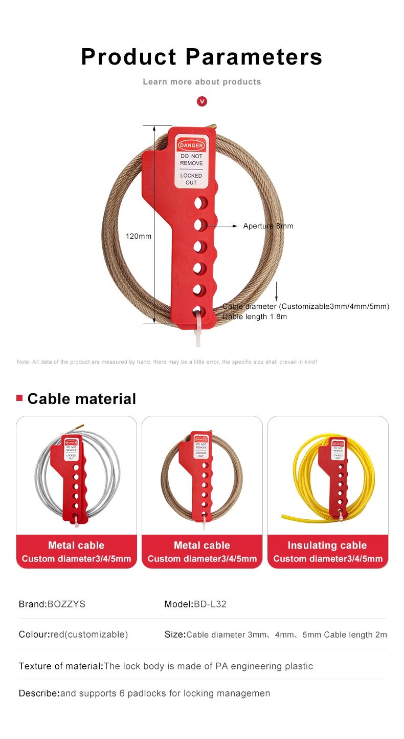 Safety Lockout Devices Cable Lock