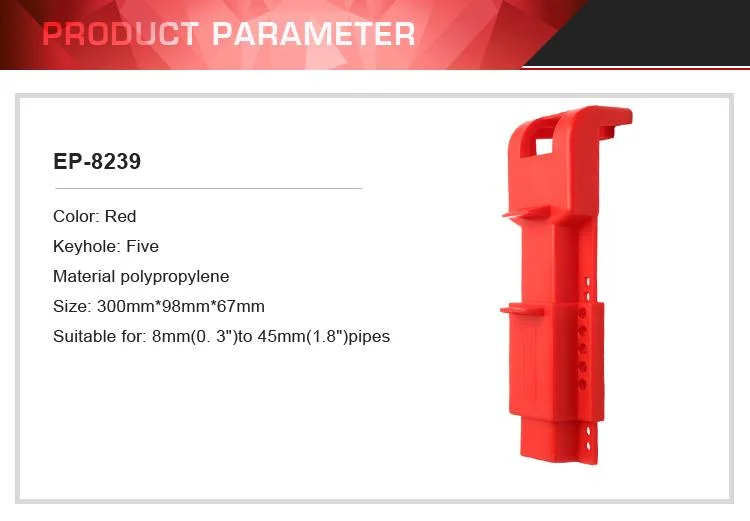 Safety Lockout Device Polypropylene Adjustable Butterfly Valve Lock out