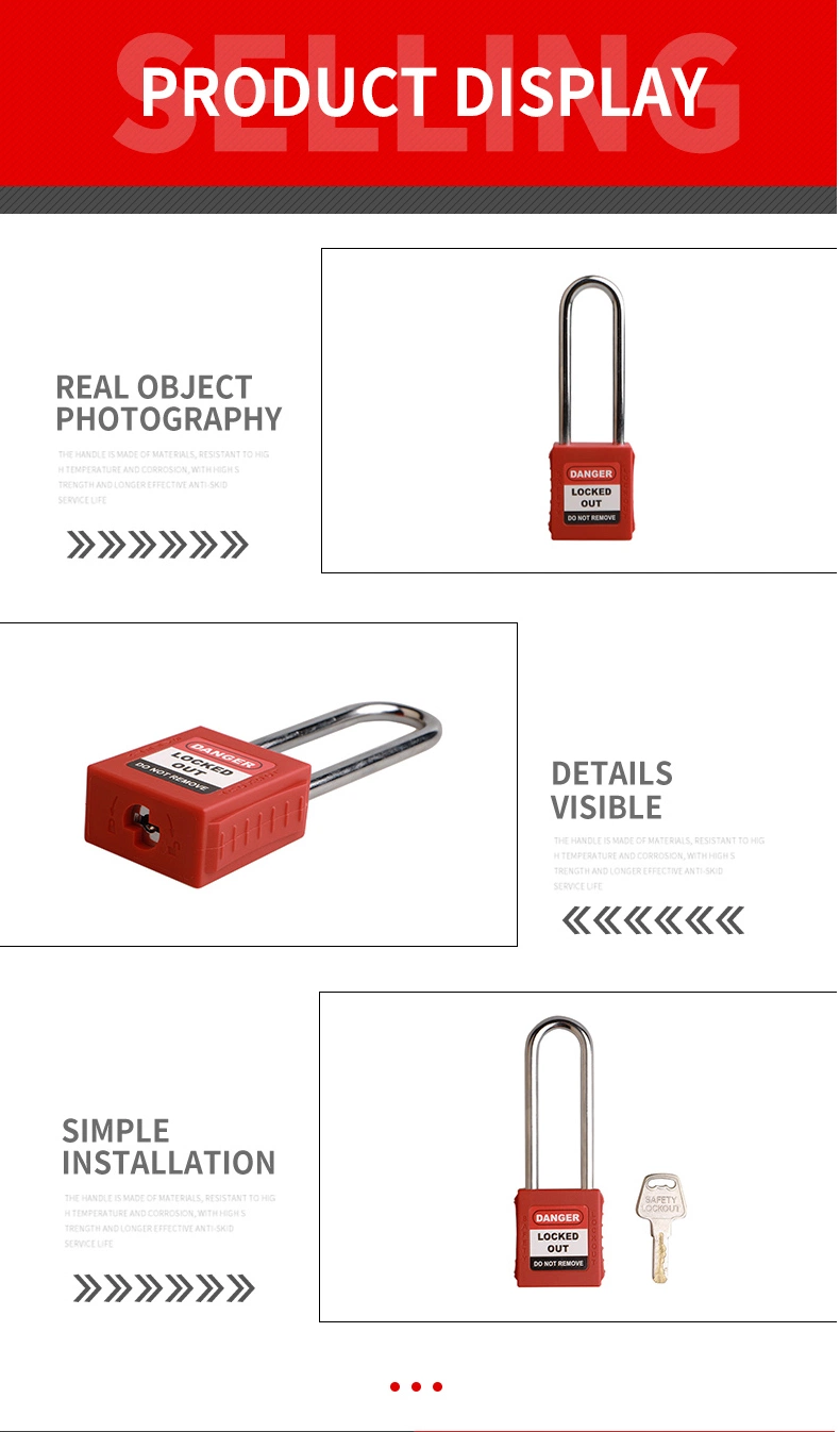 76mm Industrial Steel Safety Padlock Security Lockout Tagout Safe Lock Manufacturer