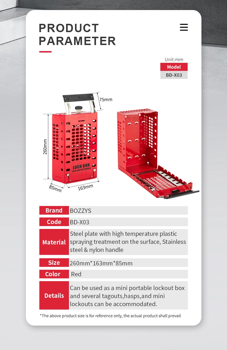 Electrical Steel Safety Lockout Tagout Kit /Box