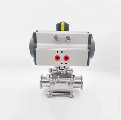 Vacuum Clamped DN10-DN100 1/2&prime;&prime;-4&prime;&prime; Manual Sanitary 3 Way SS304 Ball Valve