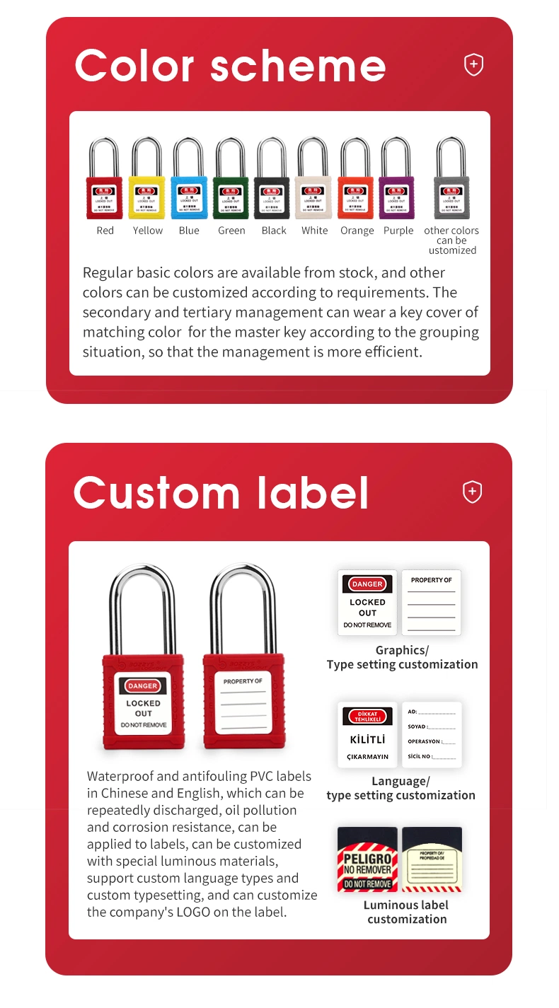 Bozzys Plastic 38, 76mm, China Safety Lockout Padlock