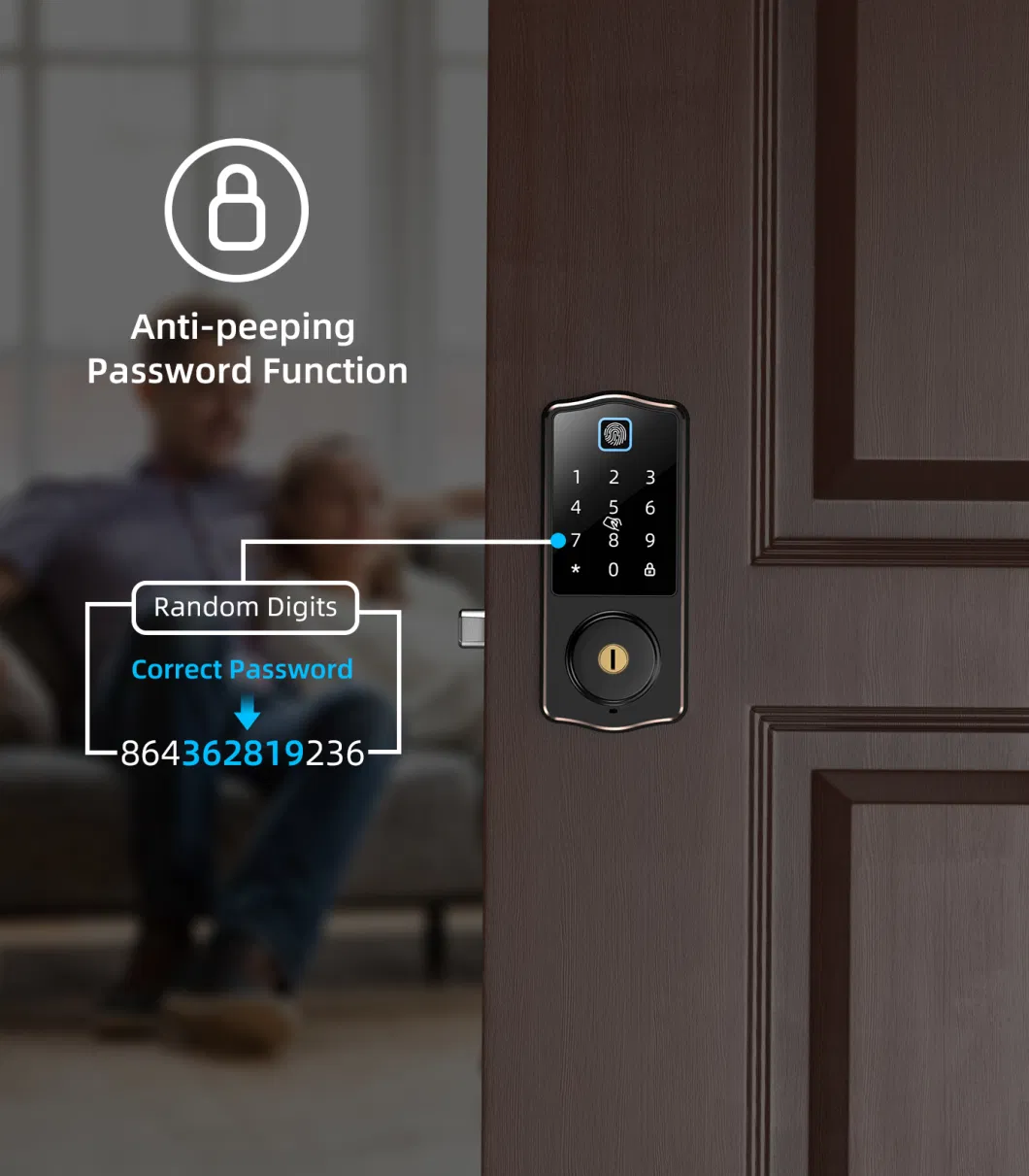 Good Quality Home Smart Deadbolt Electronic Digital Fingerprint Lock