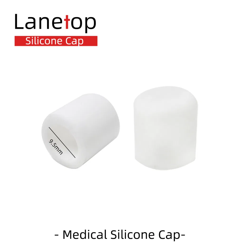 White Color Medical Silicone Cap Cover for Luer Lock Fitting