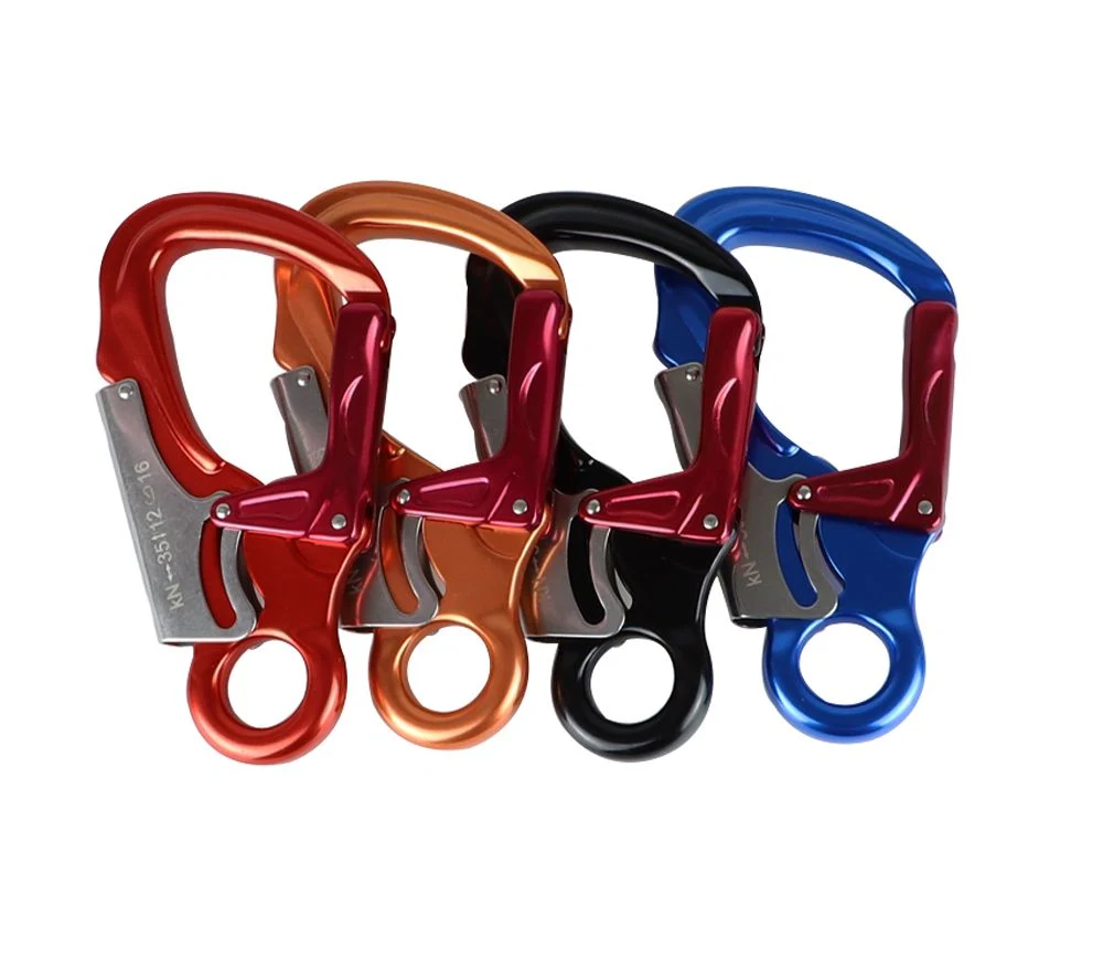 Aluminum Alloy Double Locking Mountain Tree Climbing Triple Action Snap Hook/Climbing Safety Hook