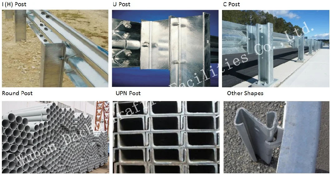 Hot DIP Galvanized Road Safety Steel Crash Barrier Construction Highway Guardrail Metal W Beam Thrie Wave Bridge Railing Corrugated Customized Traffic Barrier