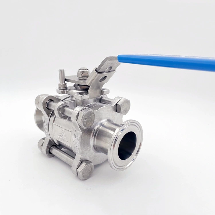 Vacuum Clamped DN10-DN100 1/2&prime;&prime;-4&prime;&prime; Manual Sanitary 3 Way SS304 Ball Valve