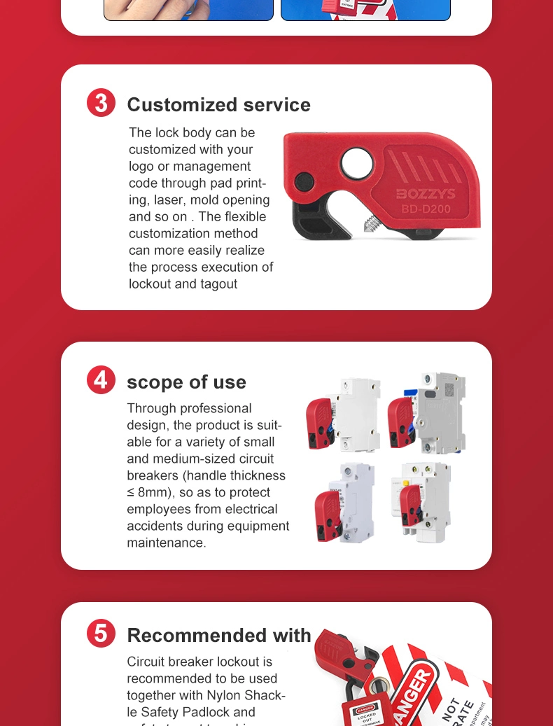 Bozzys OEM Circuit Breaker Locks for Industrial Safety Equipment