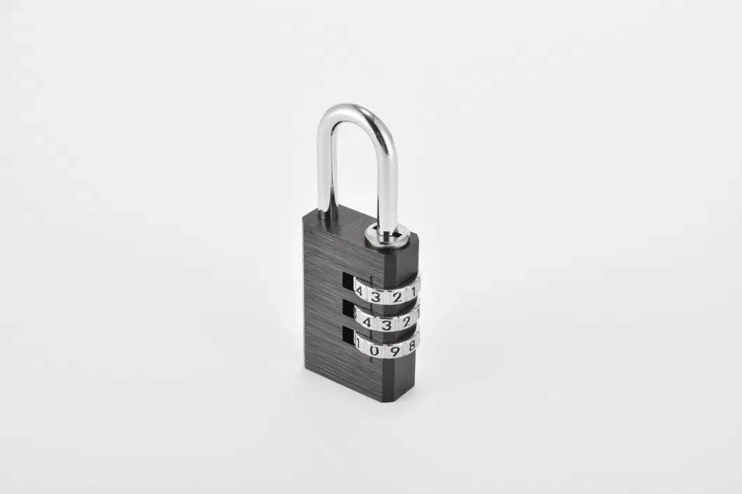 Black Aluminium Alloy Combination Padlock 3 Digit Code Lock Safety Padlock