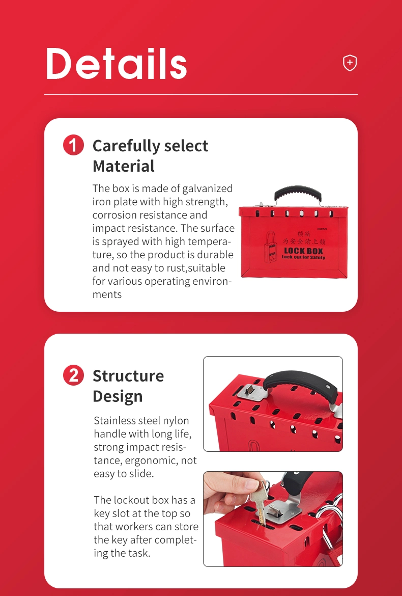 Portable Metal Group Safety Lockout Kit Lockout Box