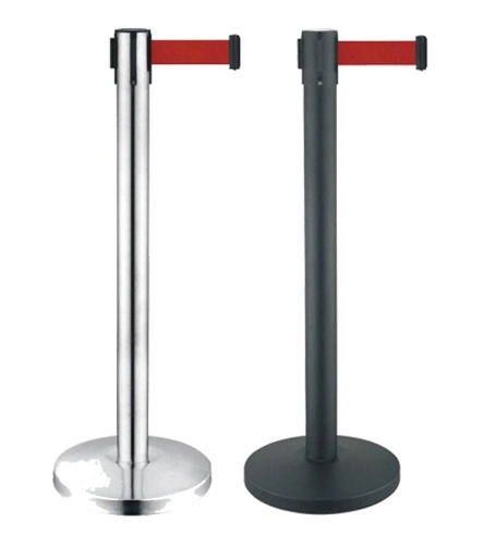 Retractable Belt Crowd Control Barrier Stanchion Stainless Steel Queue Stand for Bank Airport