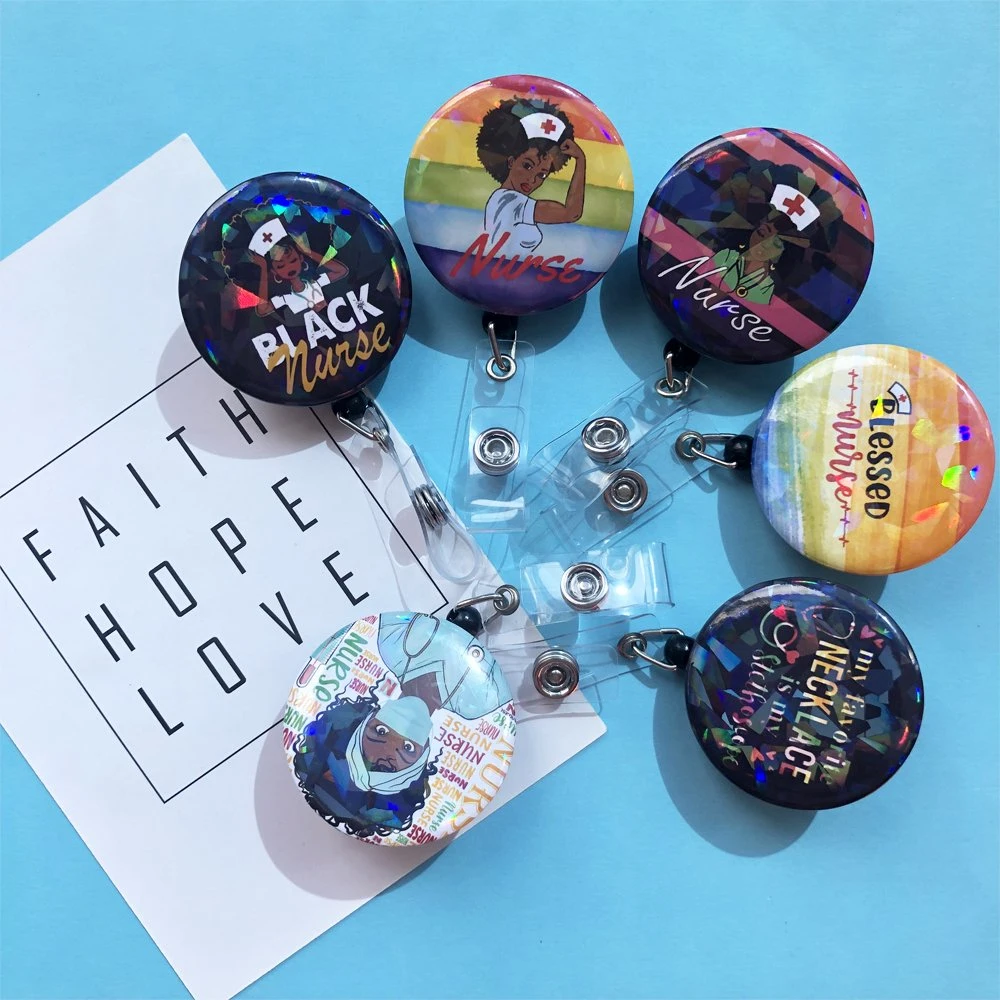 Chinese Supplier Custom Offset Printing Safety Round Nylon S with Badge Reel Ocean Nicu Pen Retractable