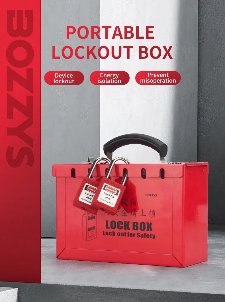 Portable Metal Group Safety Lockout Kit Lockout Box