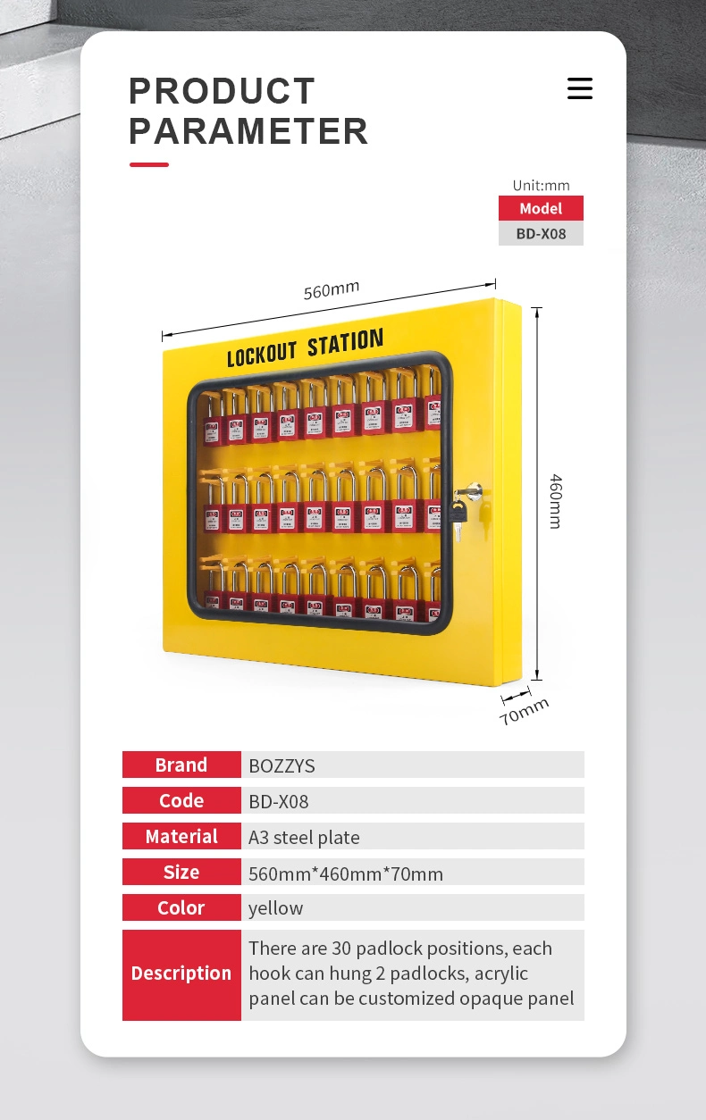 Bozyys Safety Steel Lockout Kit with 560*460*70mm