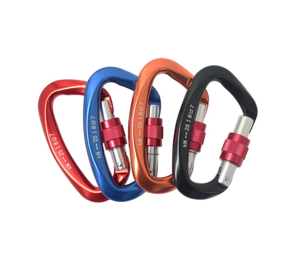 Customized Heavy Duty Aluminum Self-Locking Climbing Carabiners/Aotu Locking Carabiner