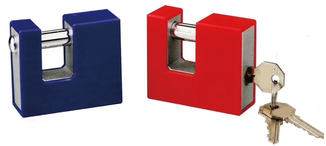 High Security Plastic Covered Rectangular Padlock (092)