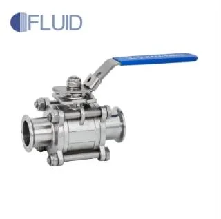 Vacuum Clamped DN10-DN100 1/2&prime;&prime;-4&prime;&prime; Manual Sanitary 3 Way SS304 Ball Valve