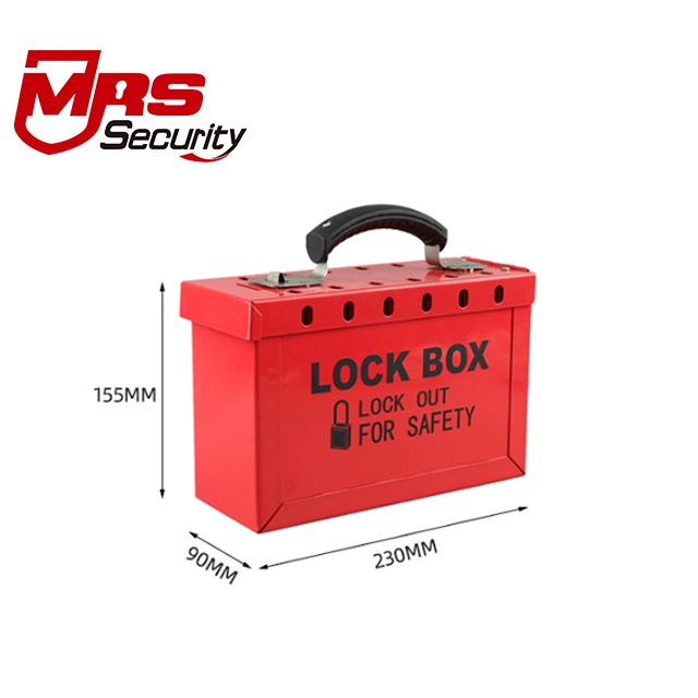 Red Steel Multi Person Management Safety Lockout Tagout Station Safe Lock Loto