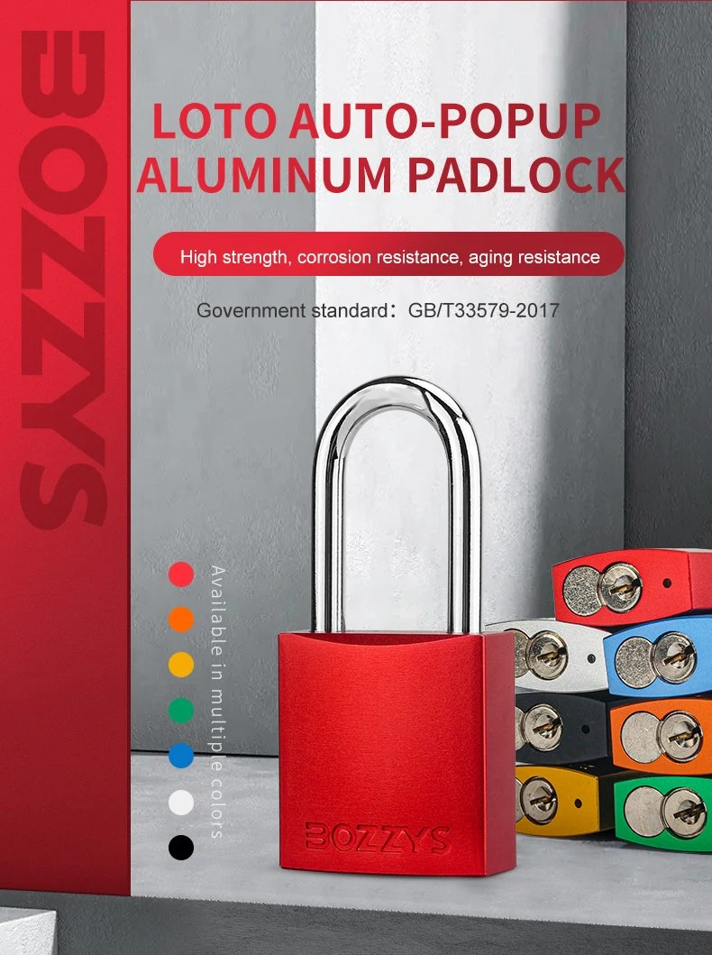 Bozzys Colored Aluminum Safety Padlocks for Lockout