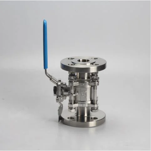 Industrial Pressure Control Valve Piece Stainless Steel Manual Flange 3PC Ball Valve