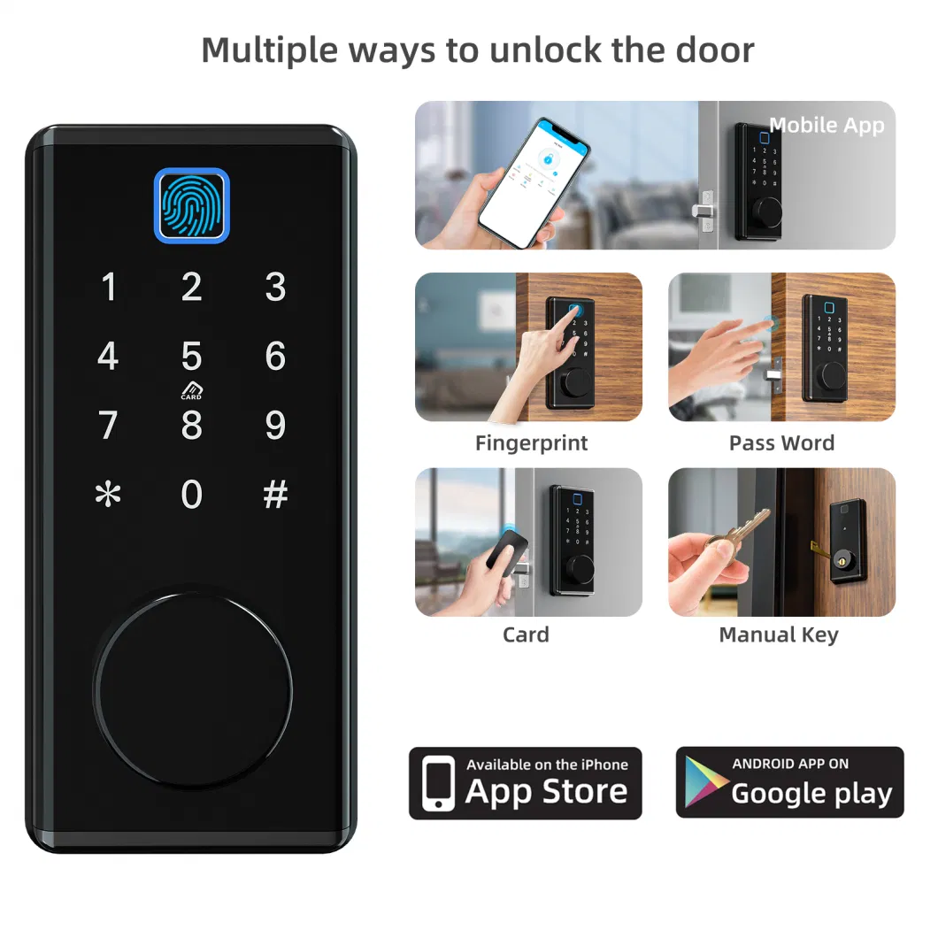 Singapore Popular Automatic Smart Deadbolt Fingerprint Lock for Apartments