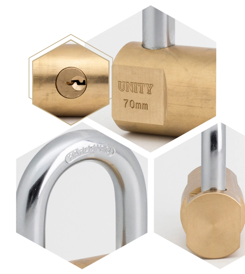 Hammer Lock Heavy Duty Solid Brass Padlock Double Locking