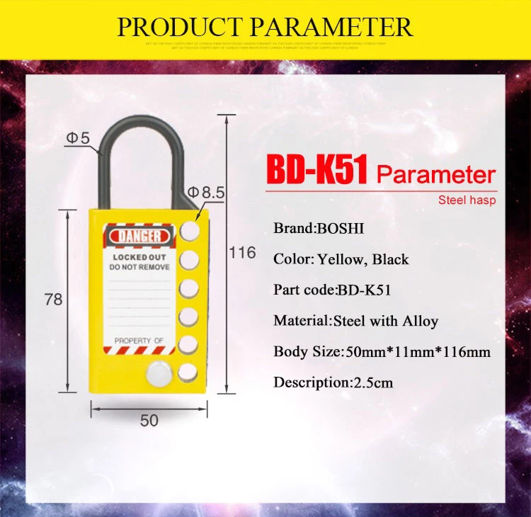 Bozzys New Design Multifunction 6 Padlocks Aluminum Lockout Hasp