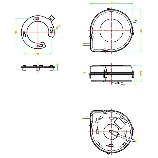 Retractable Cable Rewinders Extension Cord Recoiler Wire Reels