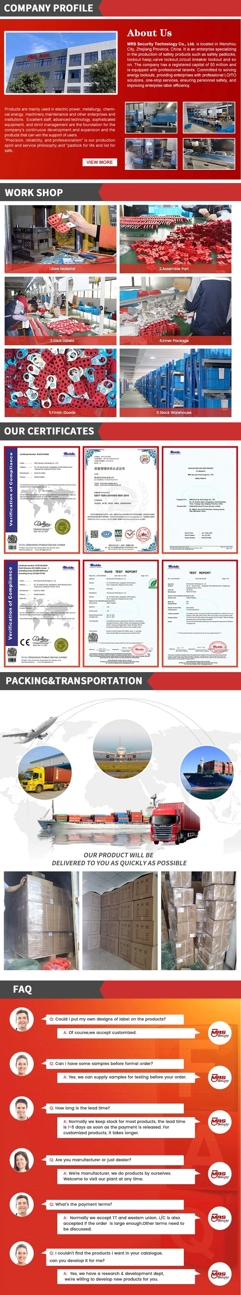 Isolation Industry PA Six Holes Safety Lockout Hasp Security Lockout Tagout Manufacturer