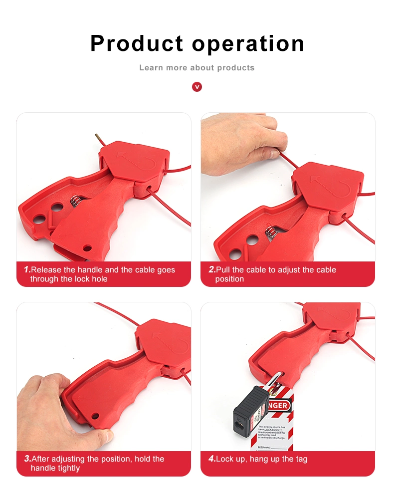 2.4m Length Cable Lock Suitable for Industrial Safety