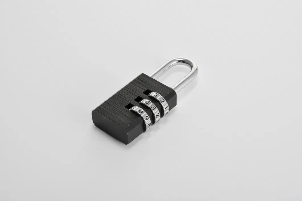 Black Aluminium Alloy Combination Padlock 3 Digit Code Lock Safety Padlock