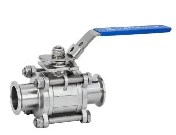 Vacuum Clamped DN10-DN100 1/2&prime;&prime;-4&prime;&prime; Manual Sanitary 3 Way SS304 Ball Valve