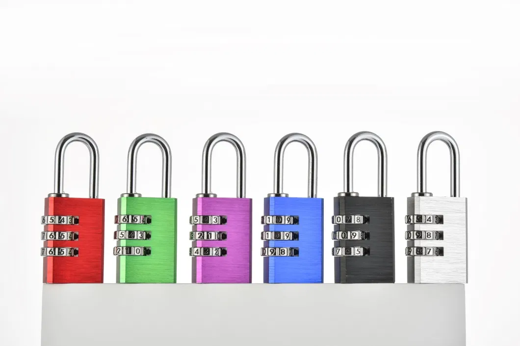 Black Aluminium Alloy Combination Padlock 3 Digit Code Lock Safety Padlock