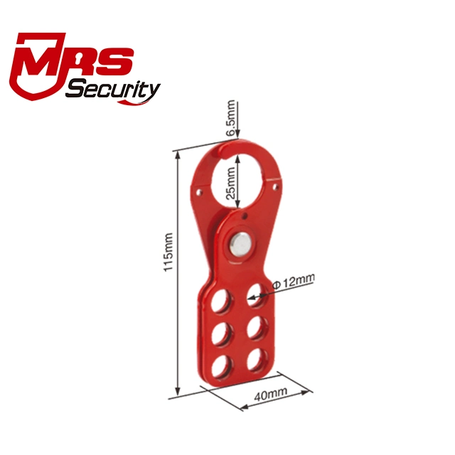 Red Iron Six Holes Lockout Hasp Industry Tagout Lockout Hasp