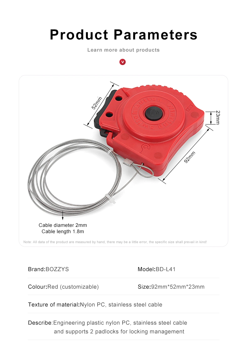 Bozzys Automatic Retractable Cable Lockout Device