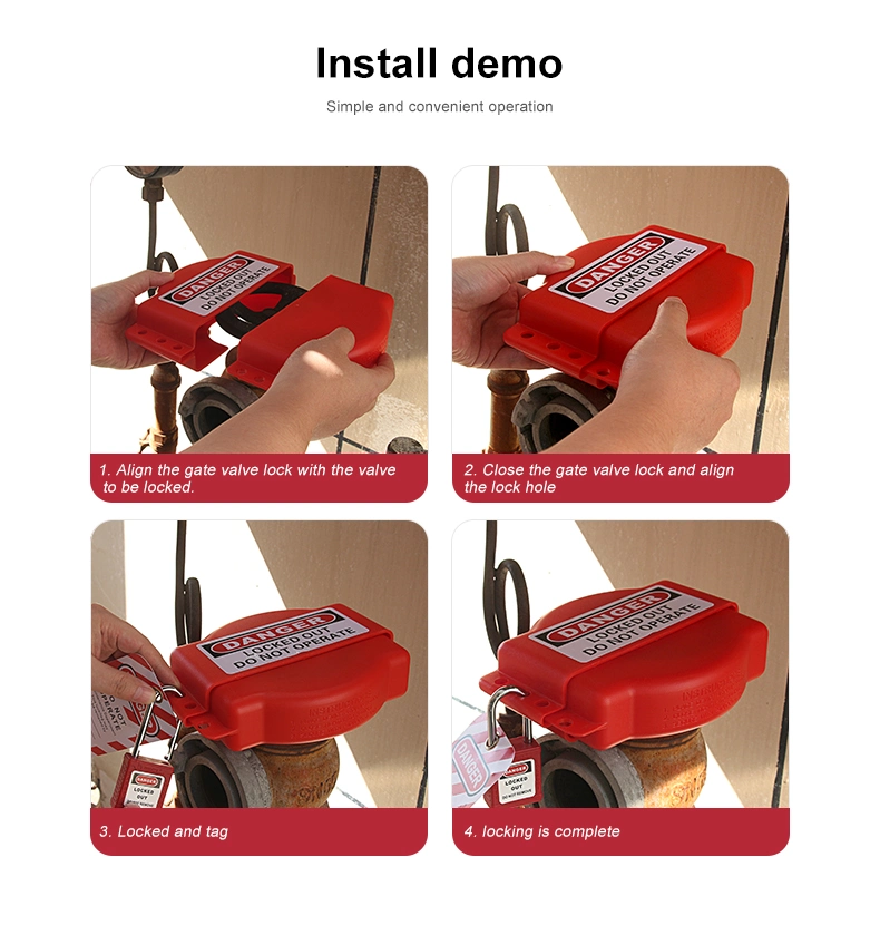 Adjustable Gate Valve Lockout for 25-165mm Diameter Valve Rod