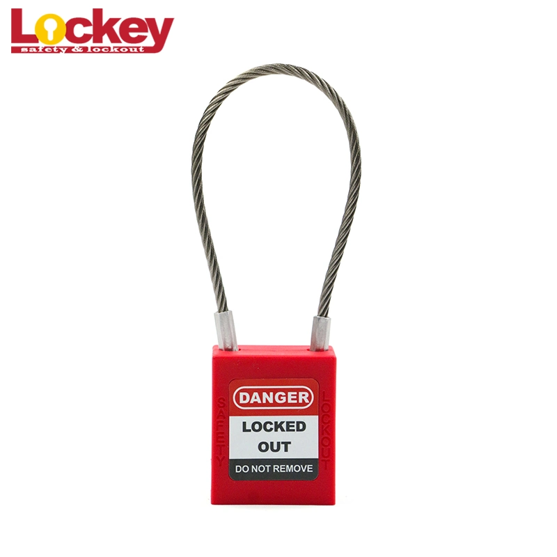 Lockout Tagout Safety Stainless Steel Cable Wire Lock Padlock