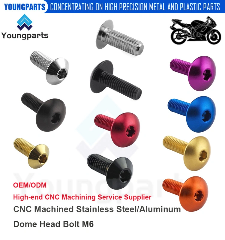 Upgrade Your Motorbike&prime;s Safety with Stainless Steel Dome Head Bolt M6 CNC Turned