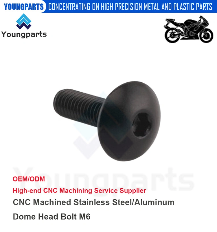 Upgrade Your Motorbike&prime;s Safety with Stainless Steel Dome Head Bolt M6 CNC Turned